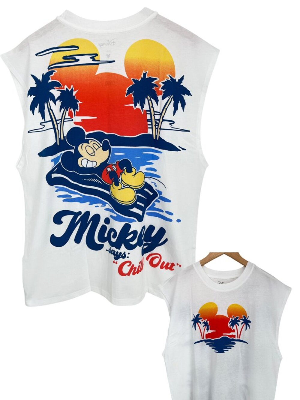 Neff x Disney Mickey Mouse Men’s Sleeveless T-Shirt Chill Out Large NWT